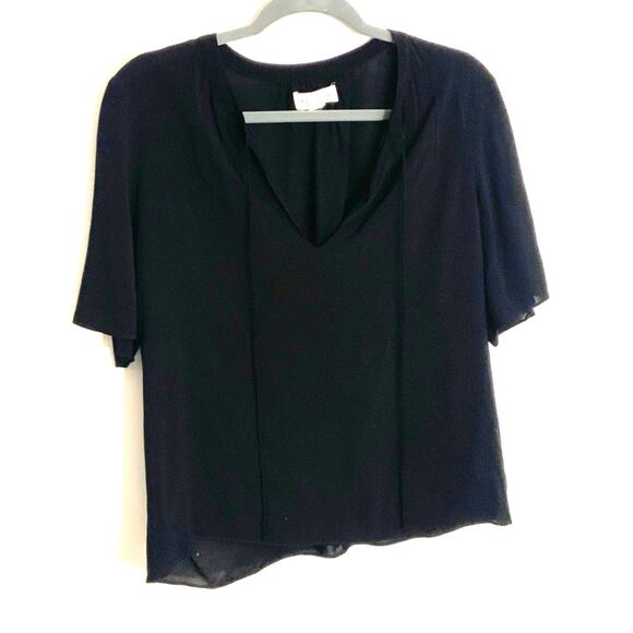Velvet by Spencer & Graham Black Vneck blouse - Picture 1 of 5
